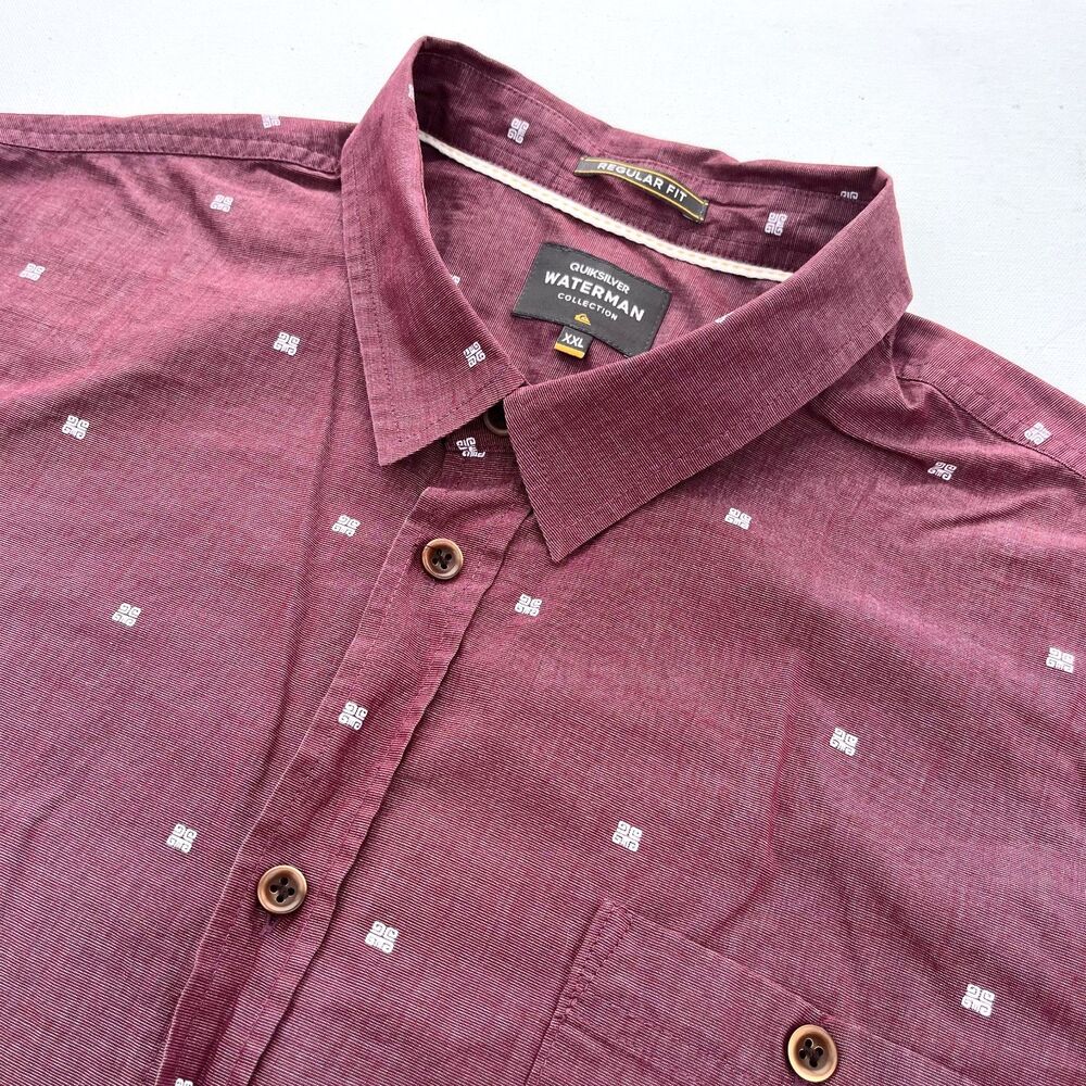 Quiksilver Waterman Men’s Tribal Markings‎ Short Sleeve Button Down Shirt XXL